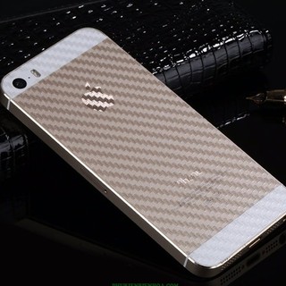 Combo 10 Miếng Dán Chống Xước Mặt Lưng Iphone 4G/4S,5G/5S.Dán Vân Cacbon 3D Trong Suốt.