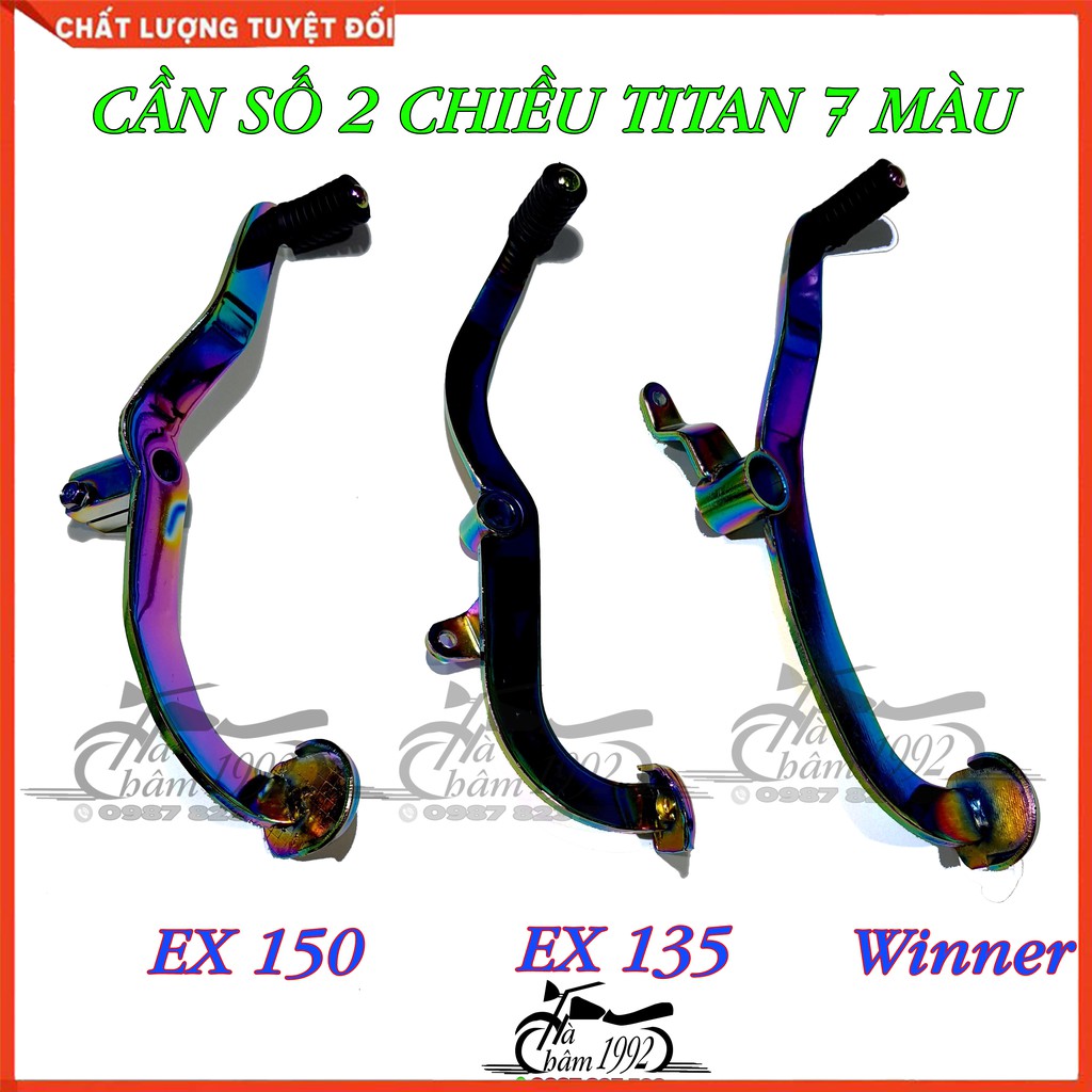 🏍 Cần Số 2 Chiều Inox Xi Titan 7 Màu EX135, EX 150,WINNER V1 🏍