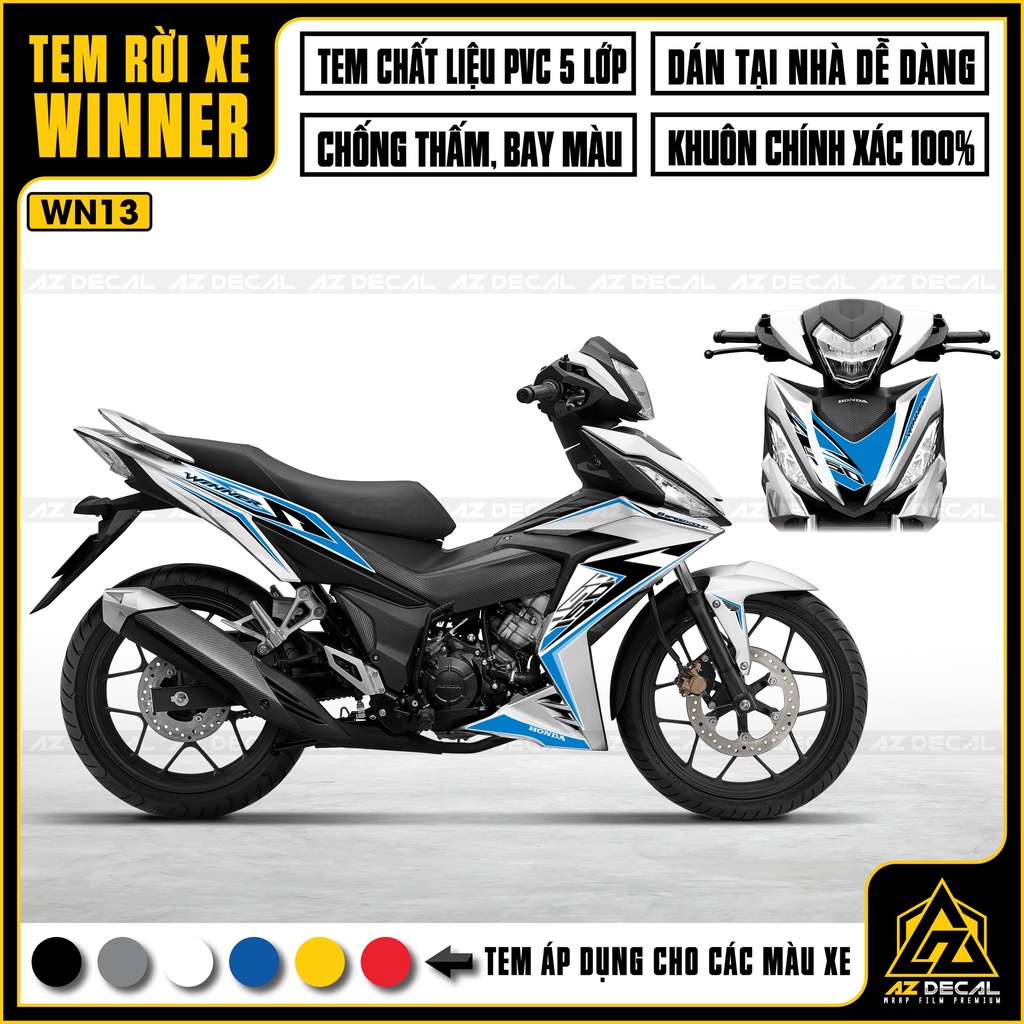 [TỔNG HỢP] Tem Winner V1 Xanh Trắng Cực Chất | Decal Dán Xe Winner 150 Rời Dễ Dán, Đẹp Nhất Năm Nay
