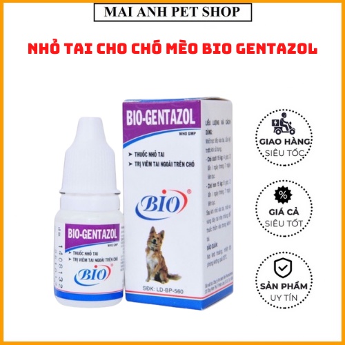 [Mã PET50K giảm Giảm 10% - Tối đa 50K đơn từ 250K] Dung dịch nhỏ mắt, nhỏ tai Bio Gentadrop cho chó mèo