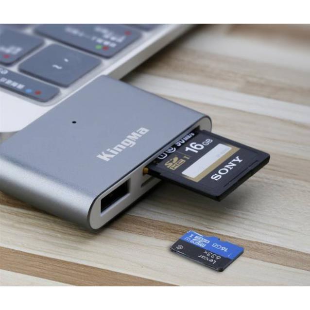 Đầu đọc thẻ nhớ đầu USB Type-C 3.0 Kingma