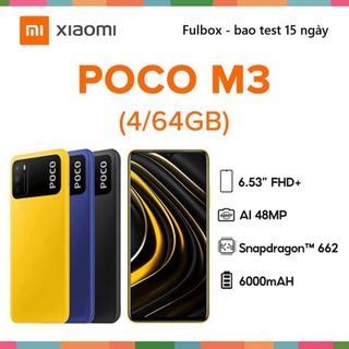 Điện thoại xiaomi poco m3 4gb/64gb fulbox nguyên seal chính hãng xpm3 - điện thoại thông minh