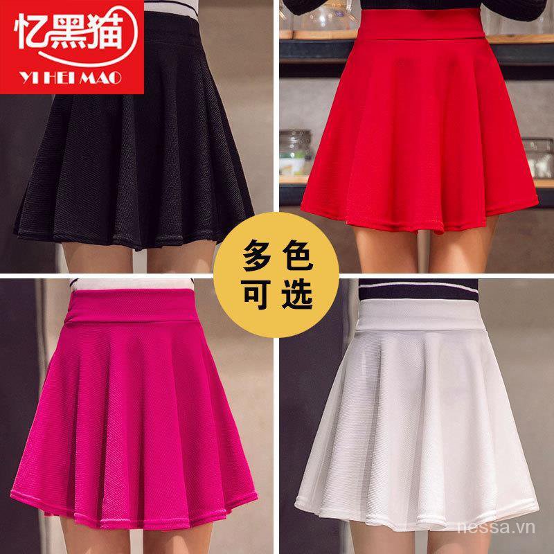 Plus Size GroupaWord Skirt Spring and Summer Cheerleading Skirt Women's Pleated Skirt Preppy Style High Waist Big Swing Pettiskirt