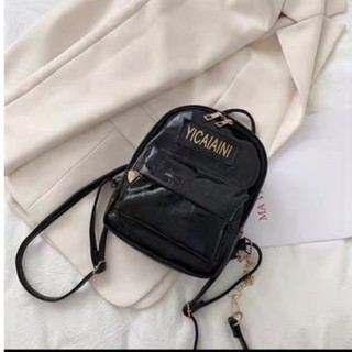 balo mini da vân rắn phối xích