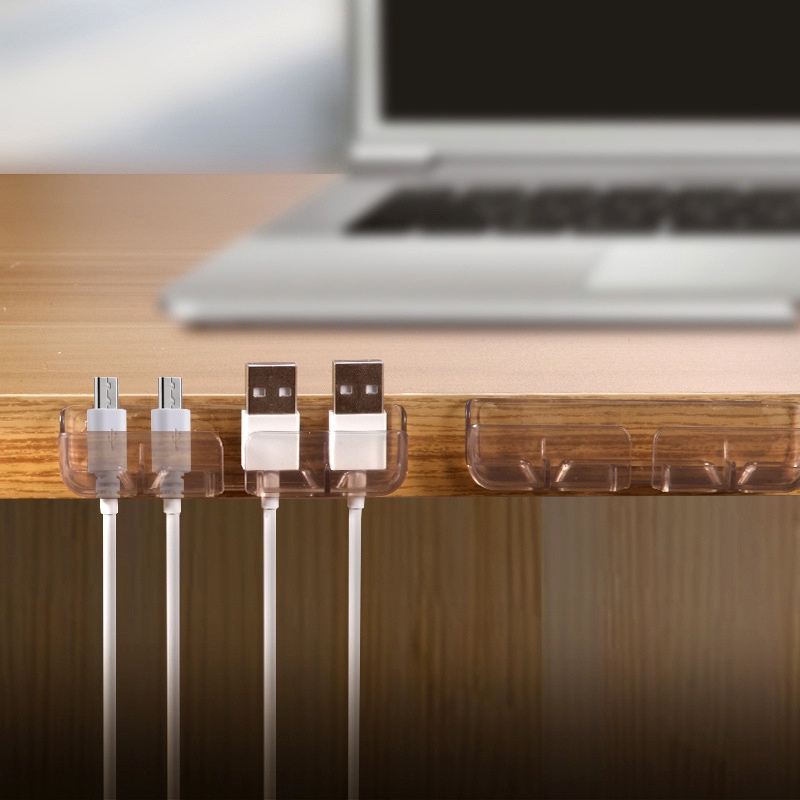 3 Kẹp treo tai nghe / cáp USB để bàn bằng nhựa tiện lợi đa năng