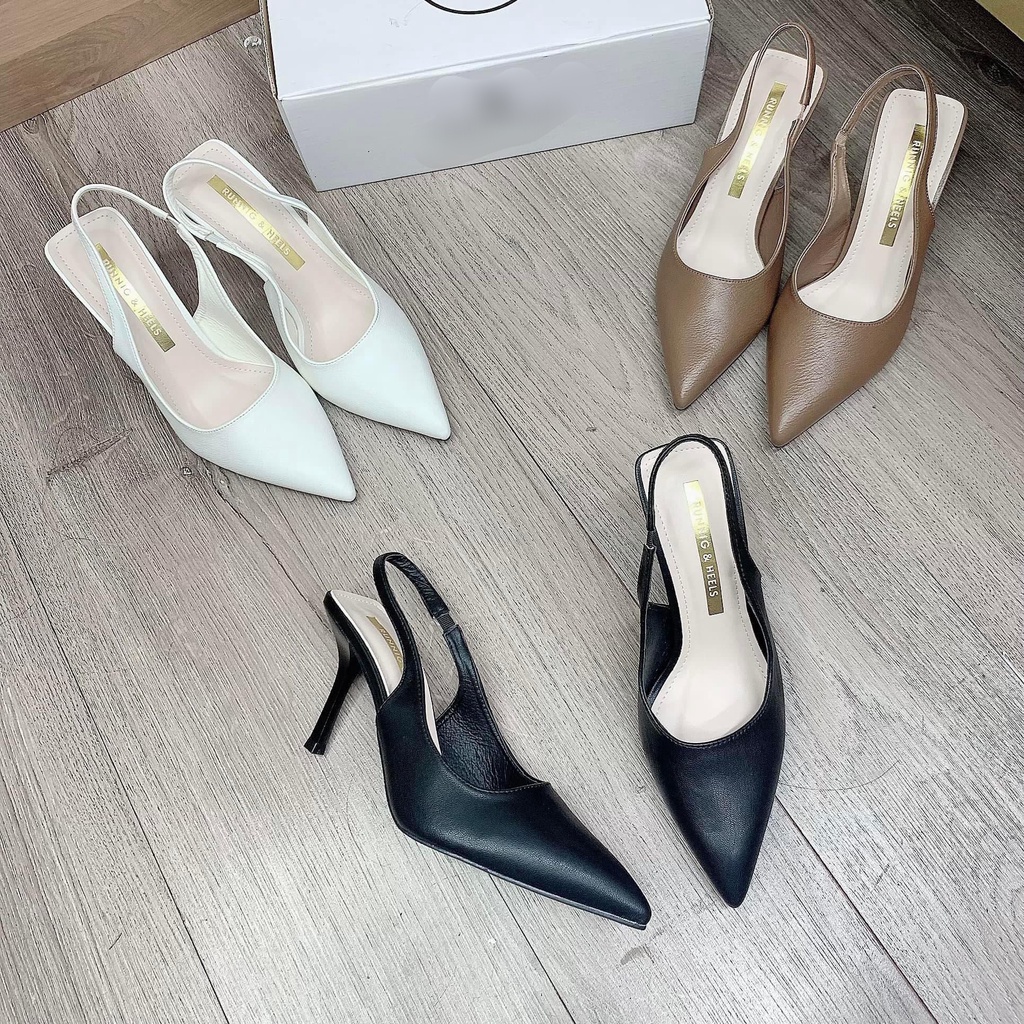 Giày Cao Gót  Bít Mũi Gót Nhọn 7P Êm Chân Mũi Nhọn Cực Sang Chảnh Mã BBBBB