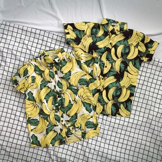 [Yeah1Shop]- Áo sơ mi trái cây chuối 03 ( có size to) - SMTC