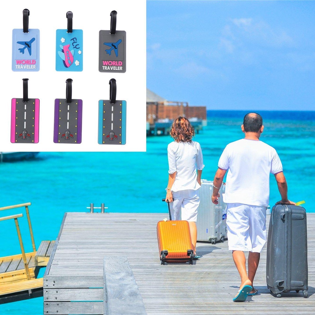 ♫DAPHNE♫ Suitcase Baggage Suitcase Label Portable ID Address Holder Luggage Tag Bag Accessories Baggage Boarding World Traveler Travel Supplies PVC