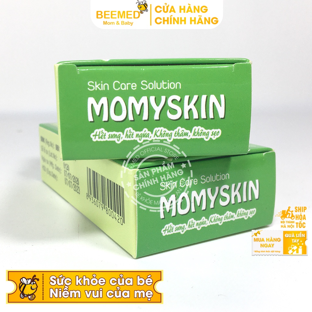 Lăn muỗi đốt Momyskin lọ 10ml dạng bị lăn từ thảo dược, giảm ngứa liền sẹo cho người lớn và bé