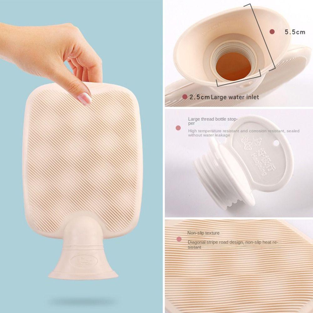 .Túi Chườm Nước Nóng Bằng Cao Su Nhung Họa Tiết Hoạt Hình 2000ml