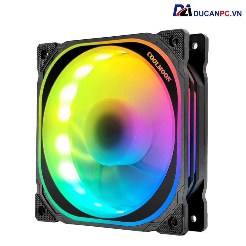 Quạt Tản Nhiệt, Fan Led RGB Coolmoon U1 Led RGB - Đồng Bộ Hub