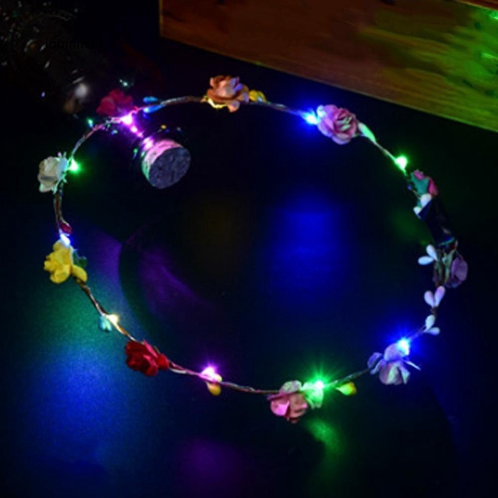 Vòng Hoa Đội Đầu Có Đèn LED Cho Cô Dâu