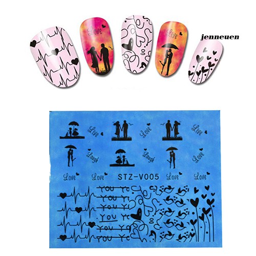 [Hàng mới về] Set 48 tờ sticker dán trang trí móng chuyển nước