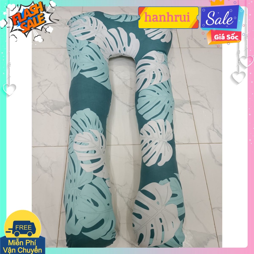 Vỏ gối ôm bà bầu đa năng hình chữ u,kt 70x120cm