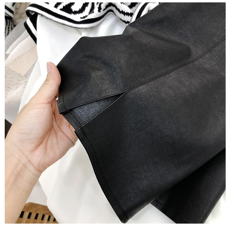 🔥SIÊU SALE🔥[CÓ SẴN, ẢNH THẬT] Chân Váy Ngắn Da PU Chữ A Cạp Cao [CÓ QUẦN TRONG] Phong Cách Hàn Quốc | BigBuy360 - bigbuy360.vn