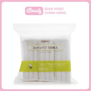 BÔNG TẨY TRANG MINISO NHẬT BẢN 180 MIẾNG - Nhật Bản chính hãng