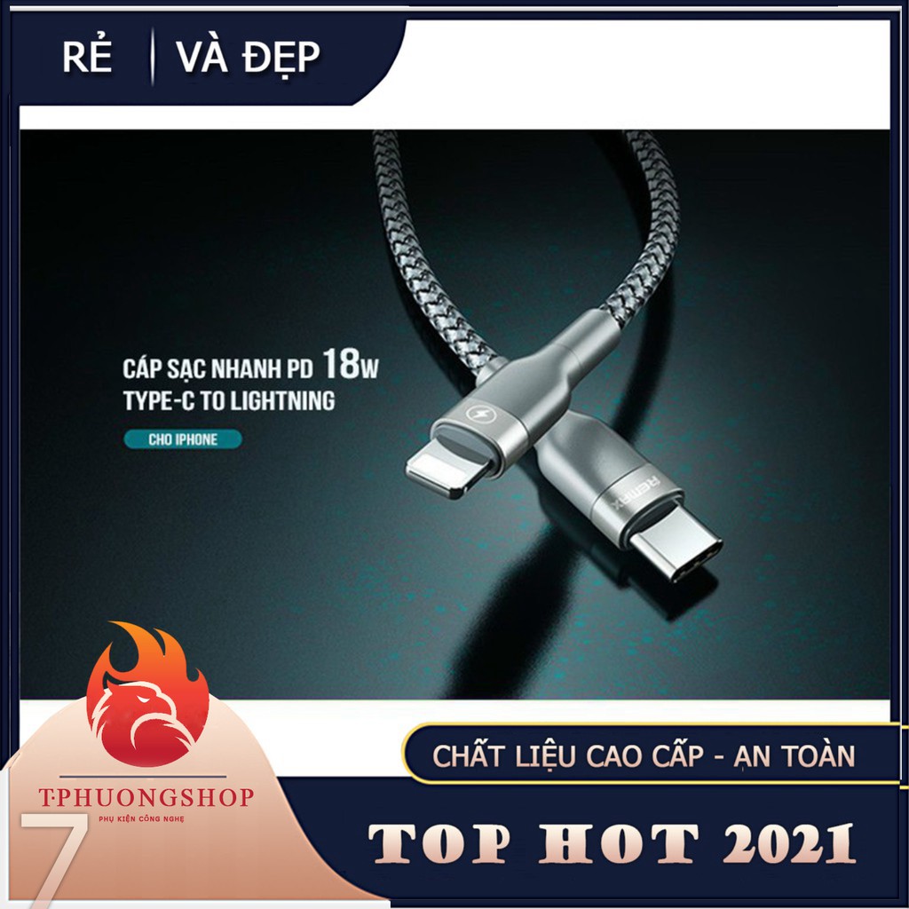 Cáp sạc nhanh IPRemax RC-009 PD 18W Type-C to dùng cho củ sạc PD
