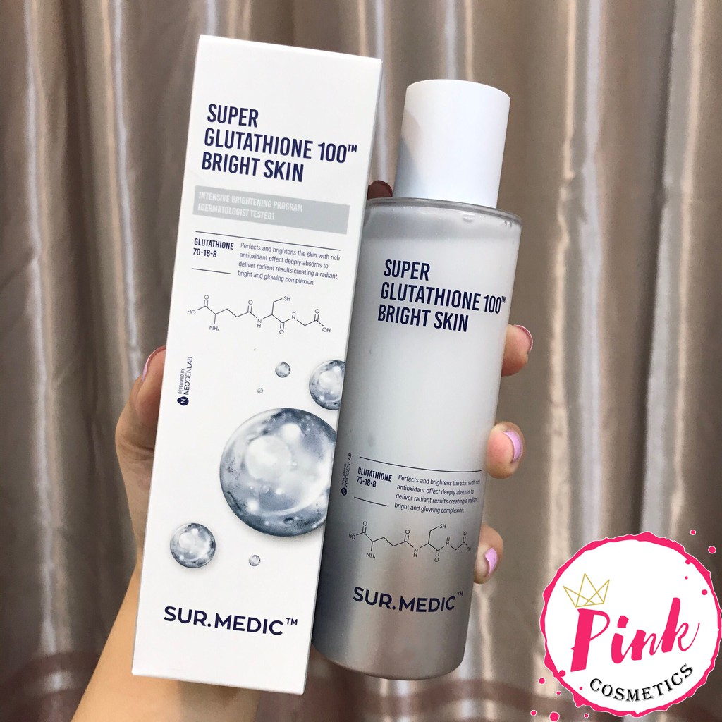 Toner Trắng Da Sur.Medic Super Glutathione 100 Bright Skin