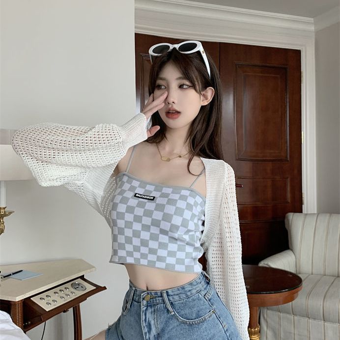 Set Áo Croptop Caro + Áo Khoác Ngoài Tay Dài Smide Clothing