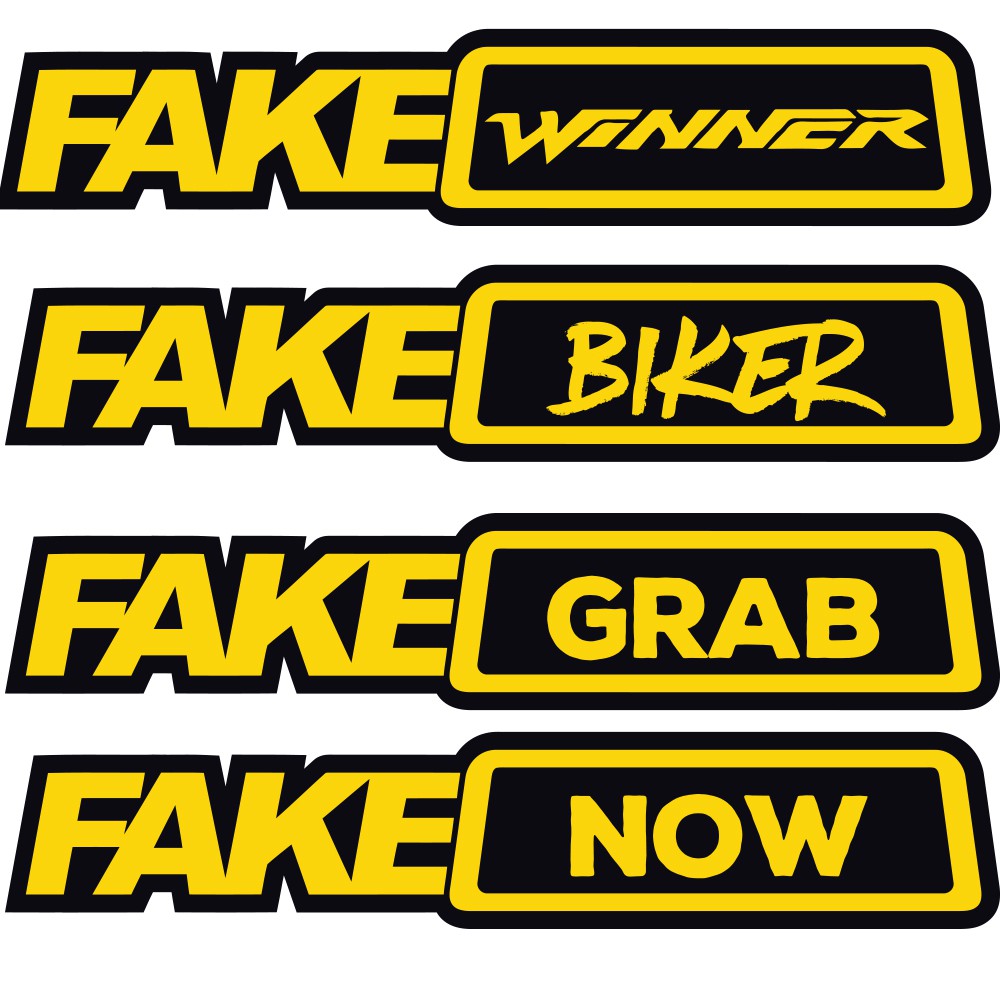 Bộ 12 Tem Fake Taxi Dán Xe Máy Ohlins Liqui Moly HRC Umaracing Monster Tem Mắt - Decal Dán Xe Máy
