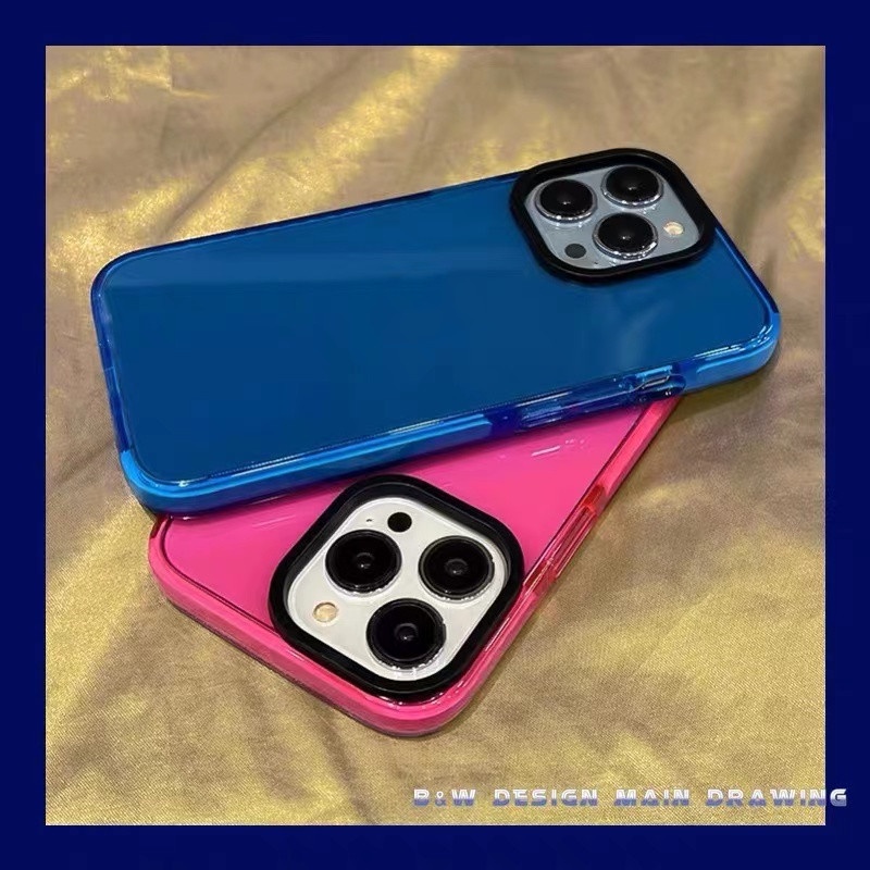 Ốp Điện Thoại Mềm Trong Suốt Chống Sốc Màu Kẹo Cho iPhone 14 13 12 11 Pro MAX IX XS MAX XR 7Plus 8Plus