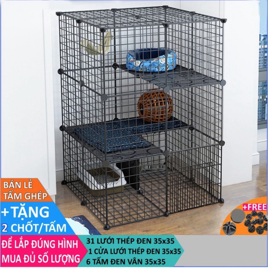 Tấm ghép chuồng quây cho thú cưng chó mèo (BÁN LẺ theo tấm) hàng có sẵn, số lượng lớn, tặng kèm chốt nối