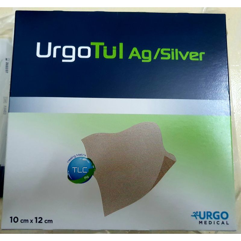 URGOTUL AG/SILVER (10x12) - Gạc chống dính tẩm  ION BẠC nhanh lành vết thương nhiễm trùng (1 miếng)