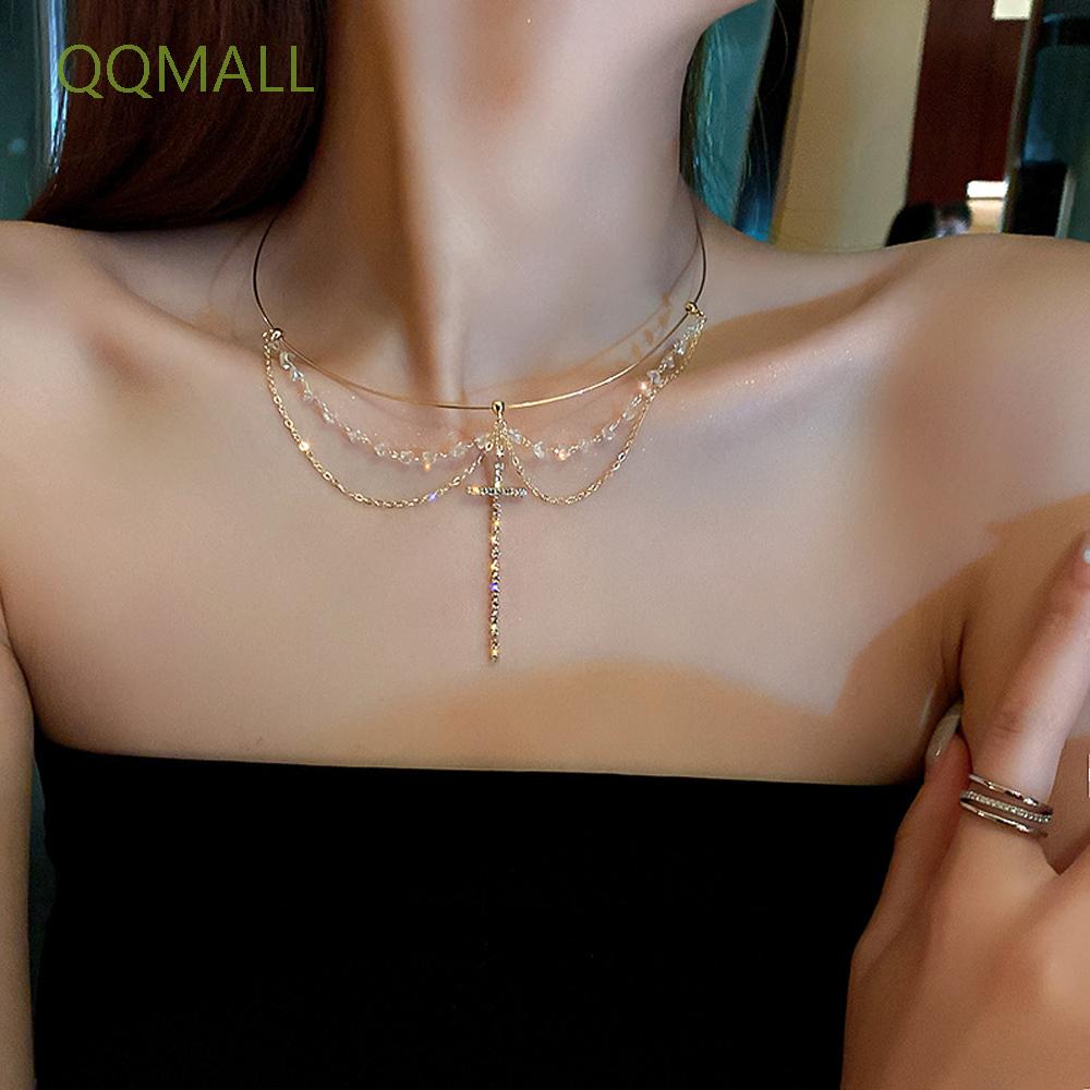 Vòng Cổ Choker Mặt Hình Thánh Giá Phong Cách Hàn Quốc