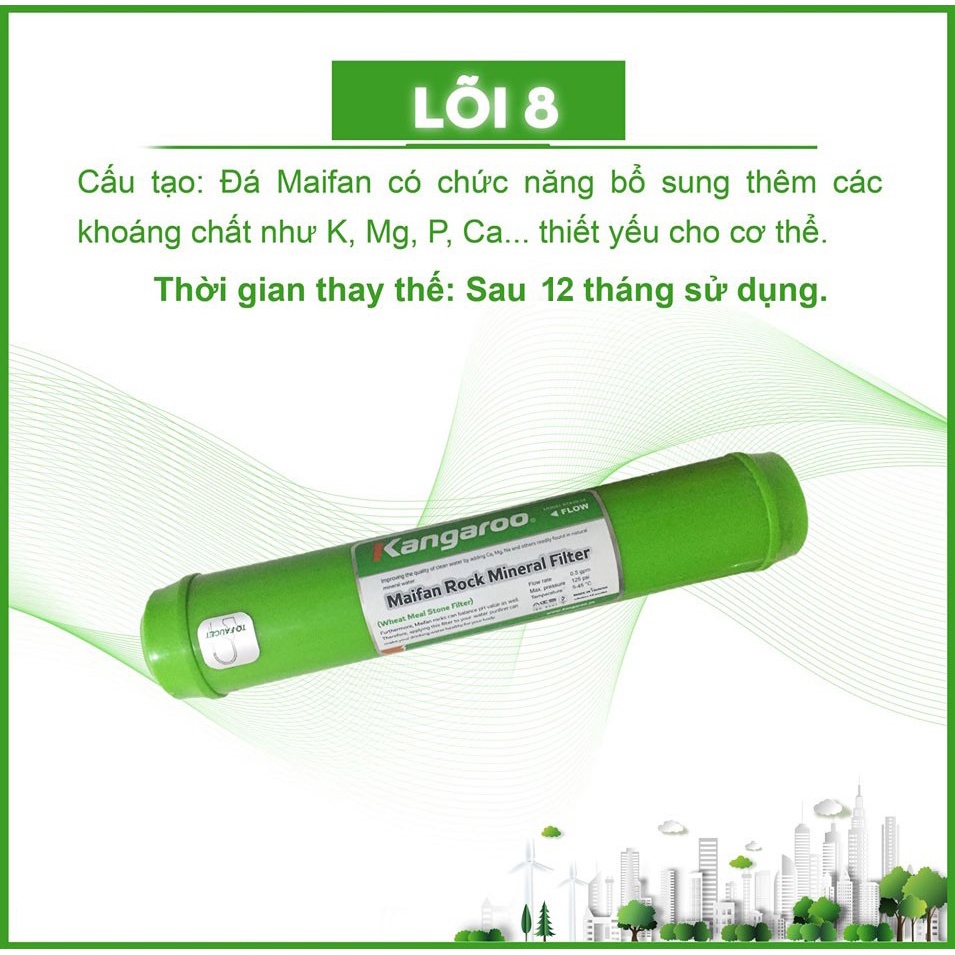 Lõi lọc nước Kangaroo số 8 - Đá Maifan - SP000535
