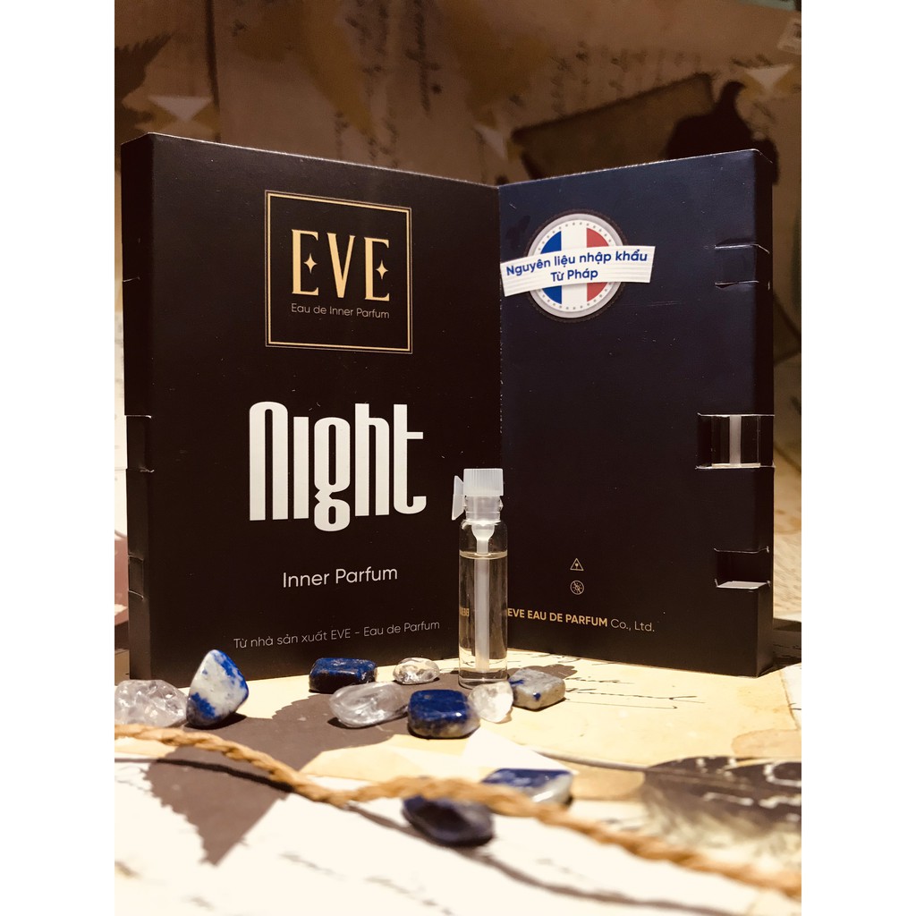 Nước hoa vùng kín nam 1ml NIGHT - Nước hoa vùng kín chính hãng EVE - Eau de Parfum (Có che tên sản phẩm)