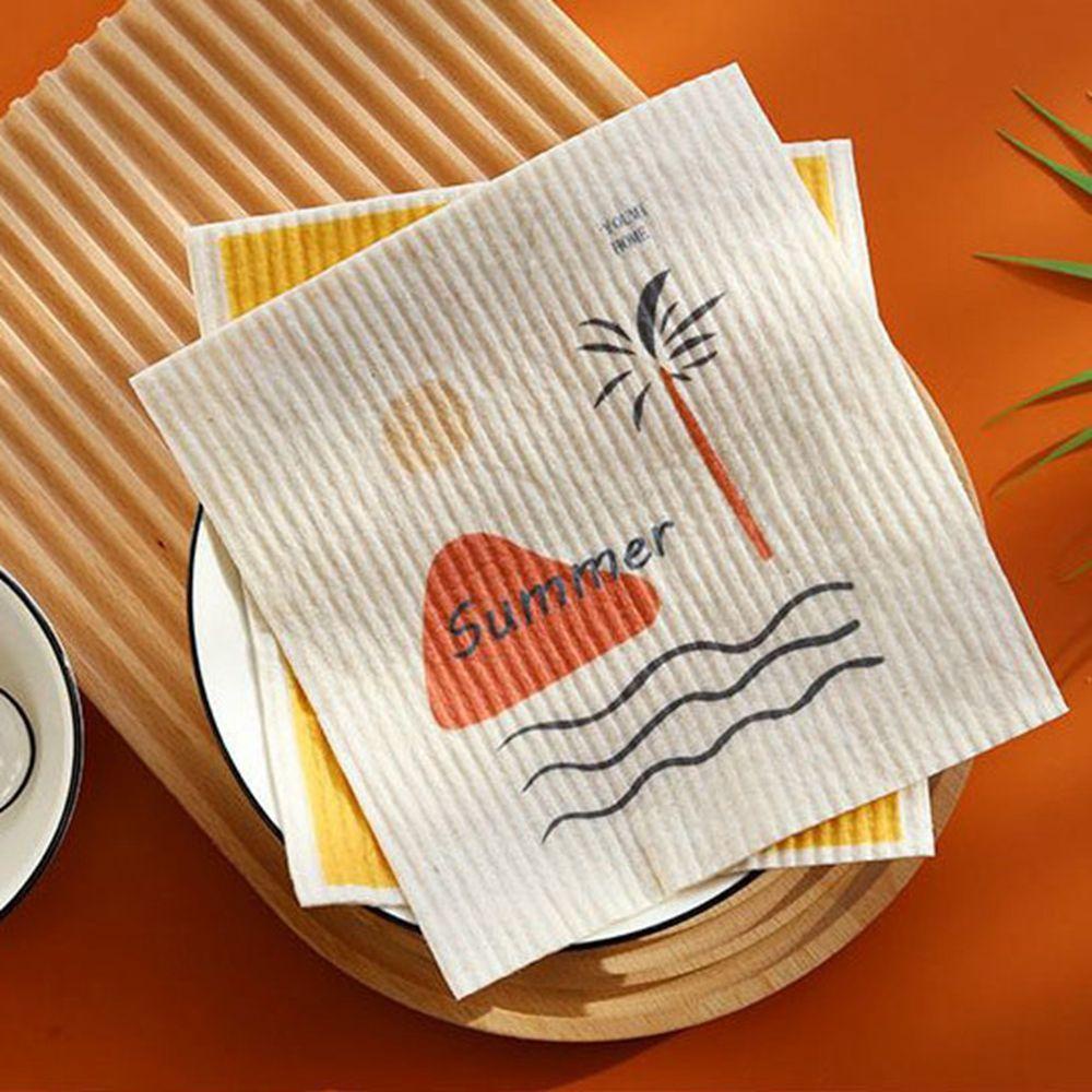 Khăn Lau Chén Dĩa Chống Bám Dầu In Họa Tiết Tinh Tế Tiện Dụng Cho Nhà Bếp