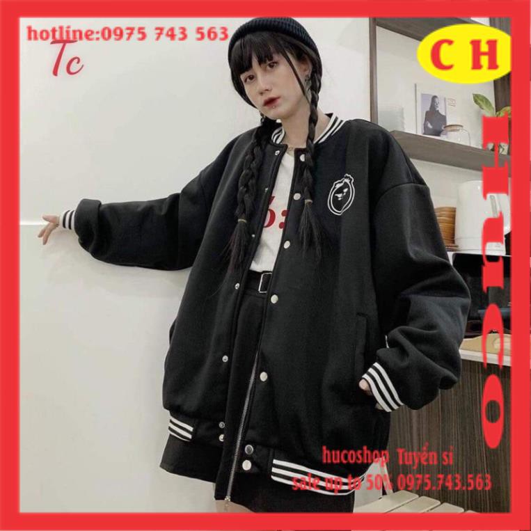 ÁO Khoác bomber logo mặt cười  thời trang thu đông Nam Nữ chất nỉ form thụng tay bồng  unisex freesize mặc đôi nhóm | BigBuy360 - bigbuy360.vn
