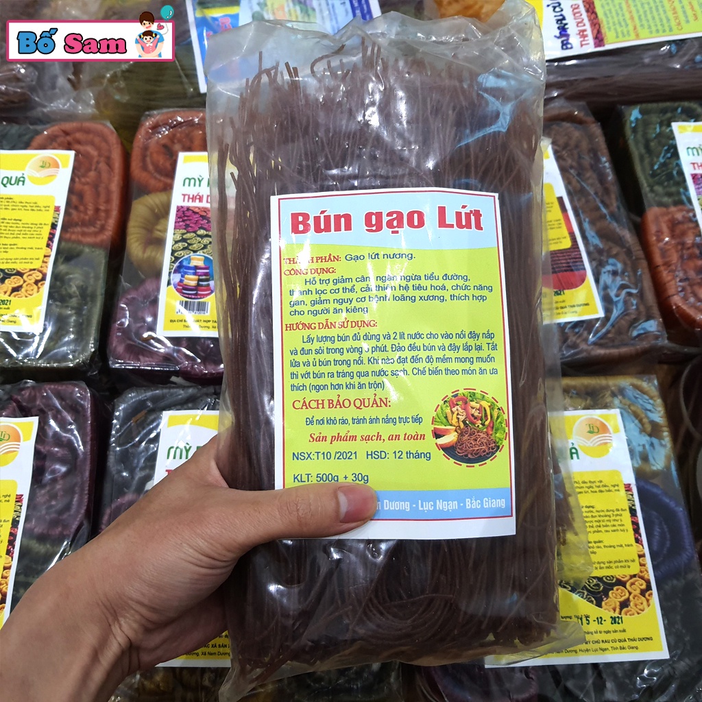 1kg Bún gạo lứt giảm cân ăn kiêng đỏ đen truyền thống Bắc Giang 1kg Shop Bố Sam