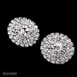 Bộ 5 nút áo tròn 21mm đính đá lấp lánh