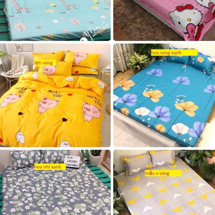 Bộ ga gối cotton poly freeship