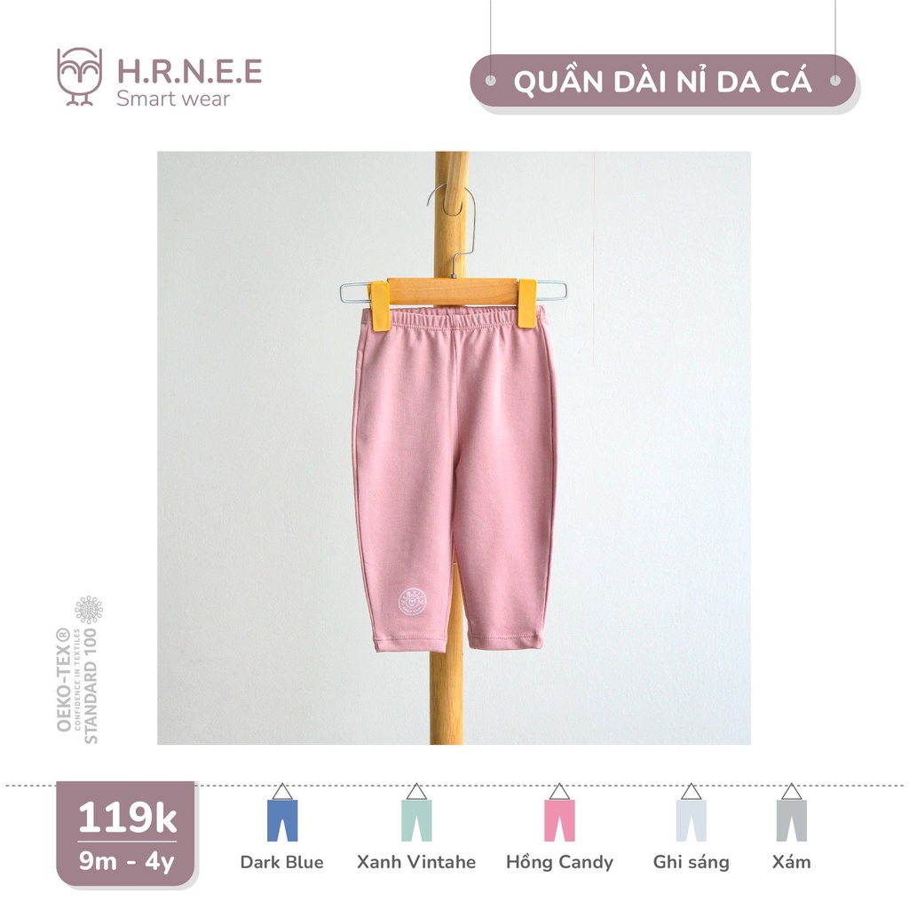 Quần dài nỉ da cá Hrnee dành cho bé trai bé gái thời trang thu đông ấm ấp