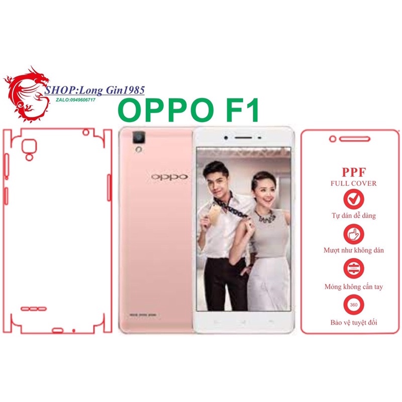 Oppo F1,F1w miếng dán trong Ppf mặt sau và mặt trước chống va đập chống trầy xước