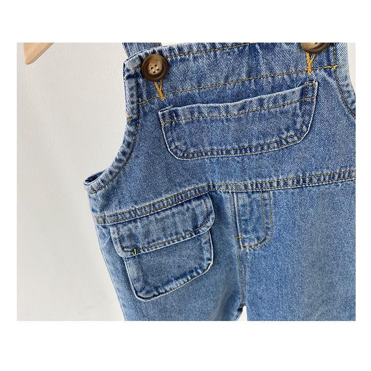 [Babycat] Hàng Có Sẵn Quần Yếm Jean Phong Cách Nhật Bản Mới Phong Cách Phương Tây Cho Bé Trai Dễ Phối Đồ