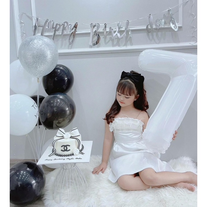 Váy trắng công chúa cho bé gái hàng thiết kế cao cấp mẫu mới nhất 2023