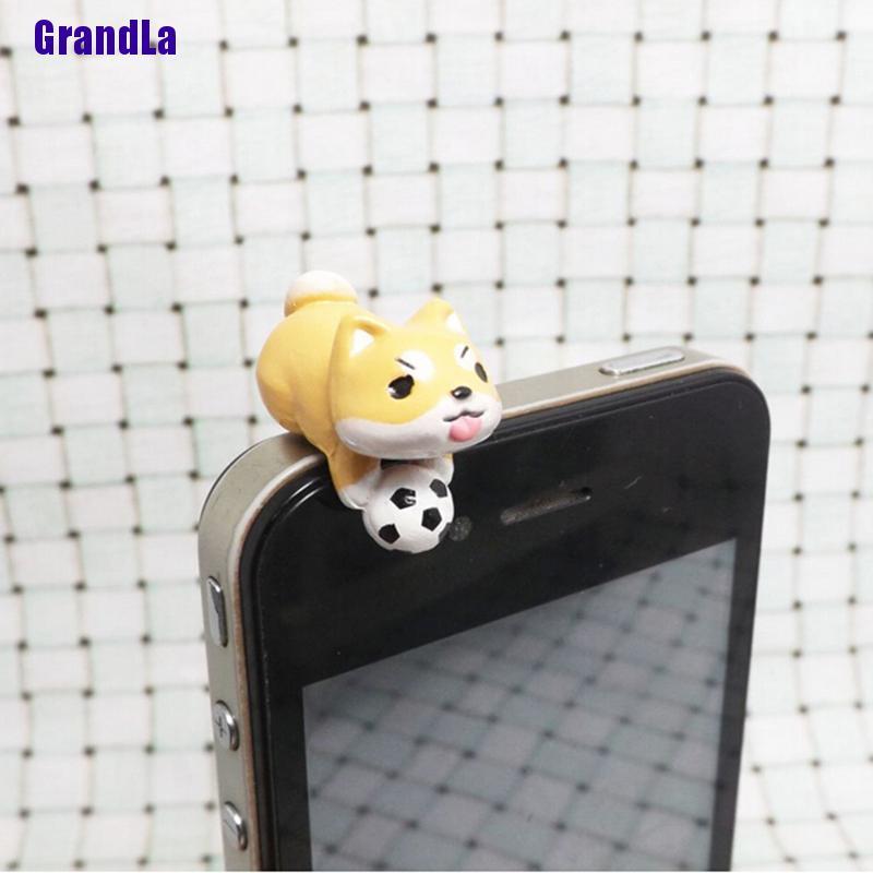 Nút Bịt Chống Bụi Lỗ Cắm Tai Nghe Điện Thoại 3.5mm Hình Chú Chó Dachshund Đáng Yêu