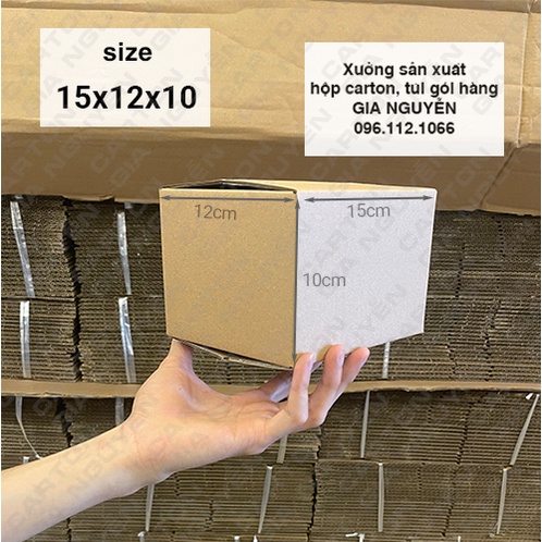Combo 50 hộp carton đóng hàng 15x12x10 Gia Nguyễn
