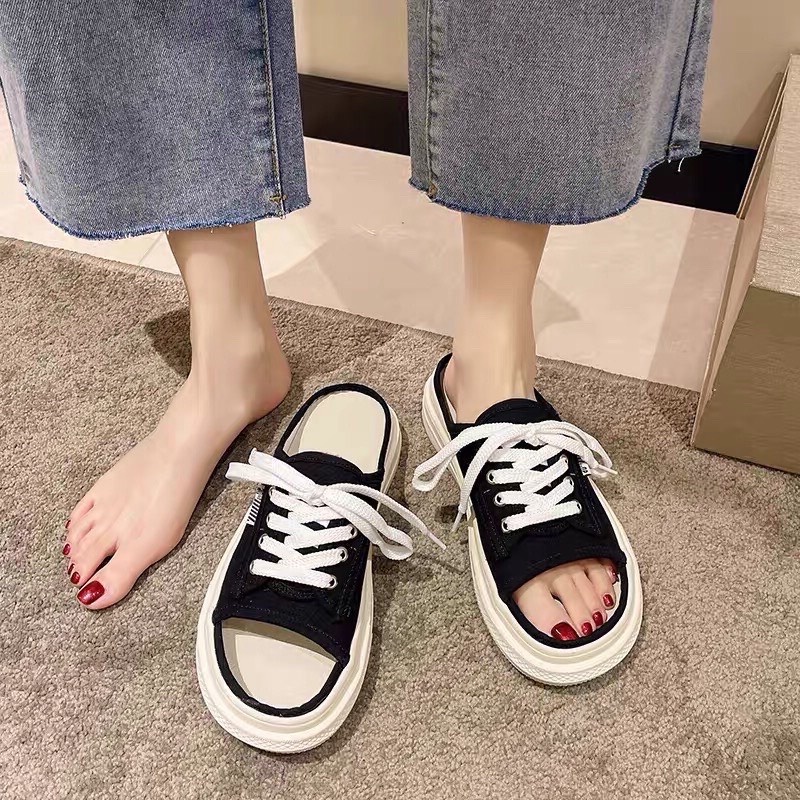 Sục Nữ Dép Quai Ngang Nữ Hở Mũi Phong Cách Thể Thao Trẻ Trung Năng Động Size 35 - 39