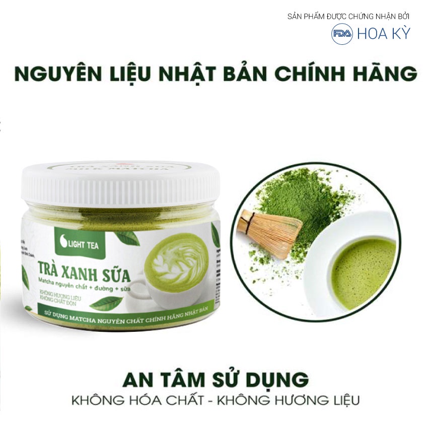 [Mã BMBAU50 giảm 7% đơn 99K] Bột trà xanh sữa, matcha chính hãng Nhật Bản, thơm ngon, tiện lợi Light Coffee - Hũ 230g