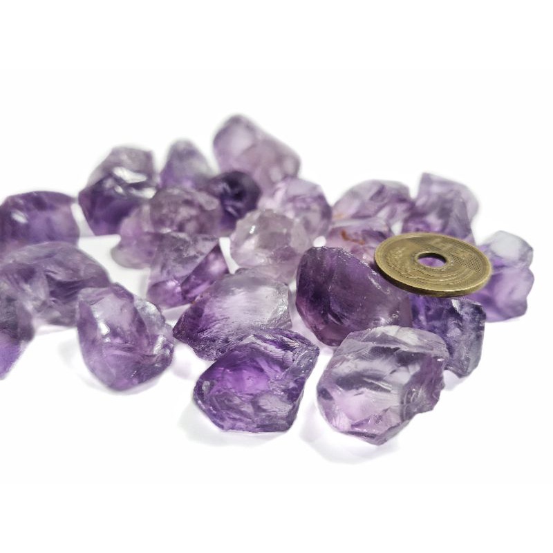 Thach anh tím thô (Amethyst) dùng trong bói bài Tarot, Reiki, handmade, phong thủy...