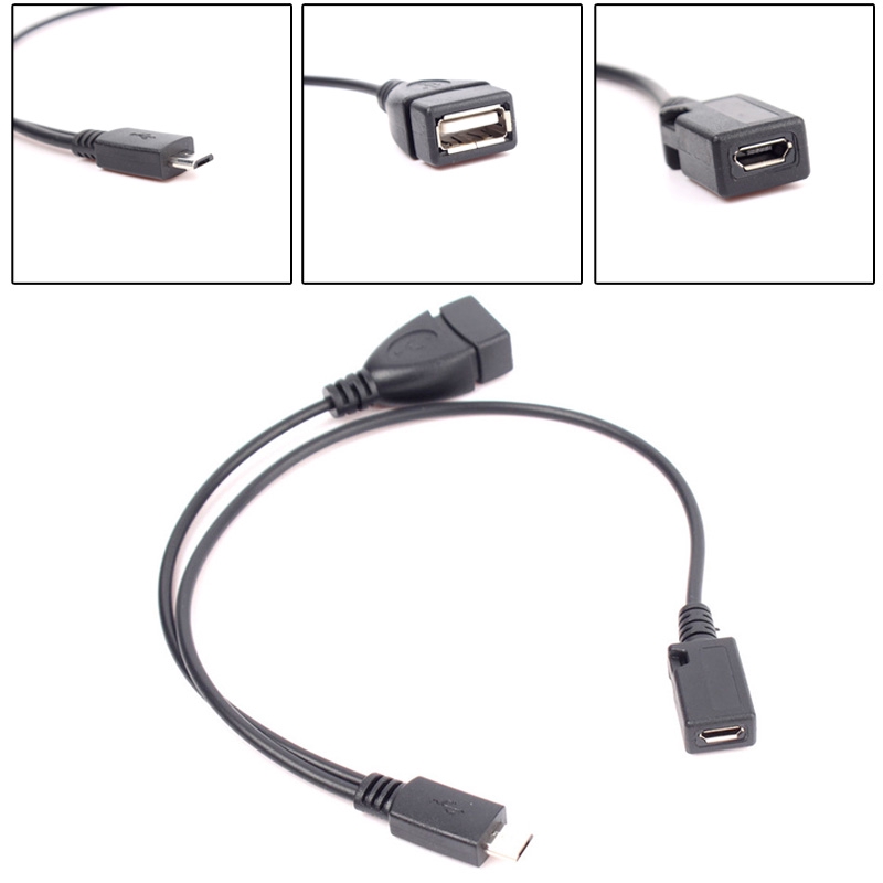 Dây cáp OTG chuyển đổi đầu cắm Micro USB sang USB 2.0 3 trong 1 chuyên dụng