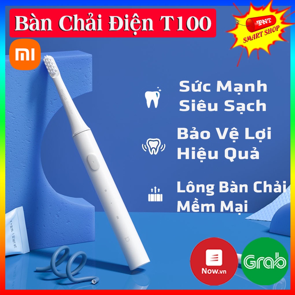 Bàn Chải Điện Xiaomi Mijia T100 Chính Hãng, Bàn Chải Đánh Răng Điện Thông Minh Chống Nước Pin Sử Dụng 30 Ngày