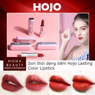[Nhập SPE27937 hoàn 10k xu đơn 50k] Son thỏi dạng bấm Hojo Lasting Color Lipstick hàng chính hãng nội địa Trung