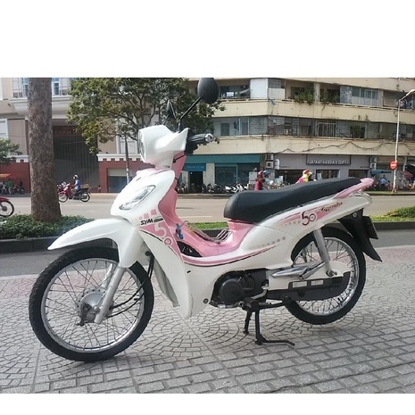 Tem rời angela 50 hồng nhạt xe trắng