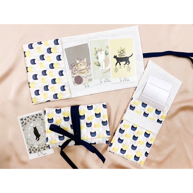 BATMEOW - Túi nắp ngắn/dài đựng bài Tarot (dây vải xanh đen) | BigBuy360 - bigbuy360.vn