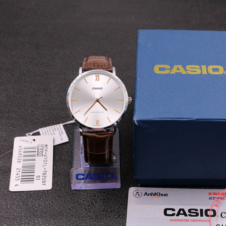 [HOT SALE] Đồng hồ nam dây da Casio Standard MTP-VT01L-7B2UDF chính hãng Anh Khuê